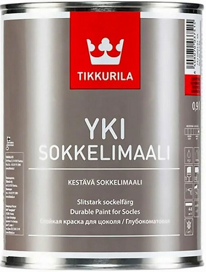 ТИККИВАЛА (ТИККУРИЛА) Юки краска для цоколя и фасадов (0,9л) база А — в интернет-магазине «Ремонт 3000»