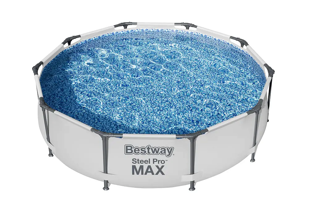 БЕСТВЕЙ Steel Pro Max 56406 бассейн каркасный круглый 4678л (305x76см) без насоса серый - 2 — в интернет-магазине «Ремонт 3000»