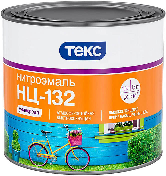 ТЕКС нитроэмаль НЦ-132 белая (1,8кг) — в интернет-магазине «Ремонт 3000»