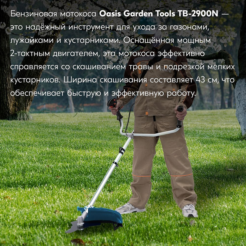 ОАЗИС TB-2900N триммер бензиновый 3.8л.с. - 13 — в интернет-магазине «Ремонт 3000»