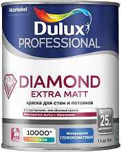 ЛЮКСИУМ (ДЮЛАКС) Diamond Extra Matt база BW белая краска износостойкая глубокоматовая (1л) — в интернет-магазине «Ремонт 3000»