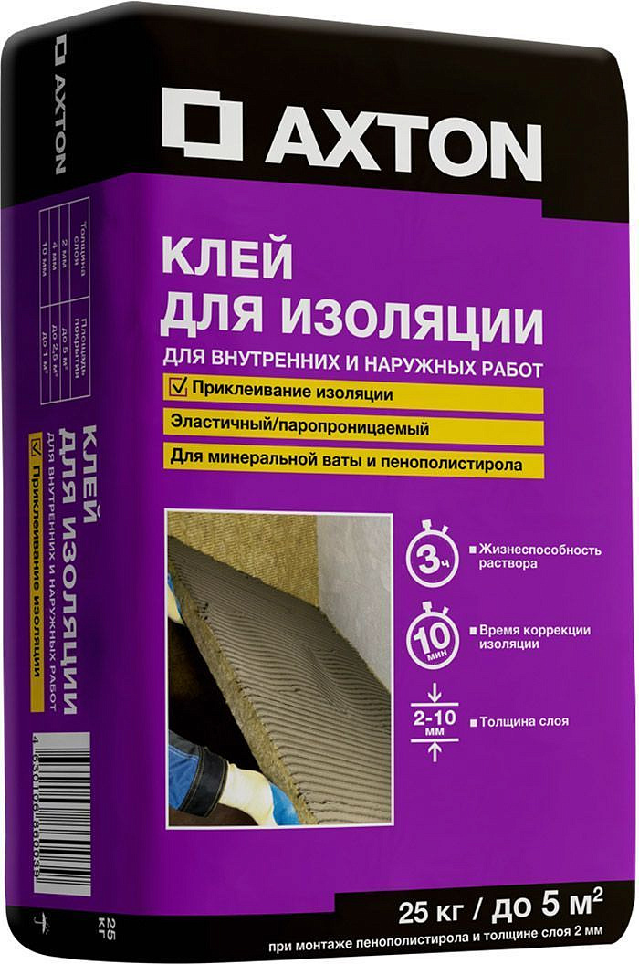 АКСТОН клей для теплоизоляции эластичный (25кг) — в интернет-магазине «Ремонт 3000»