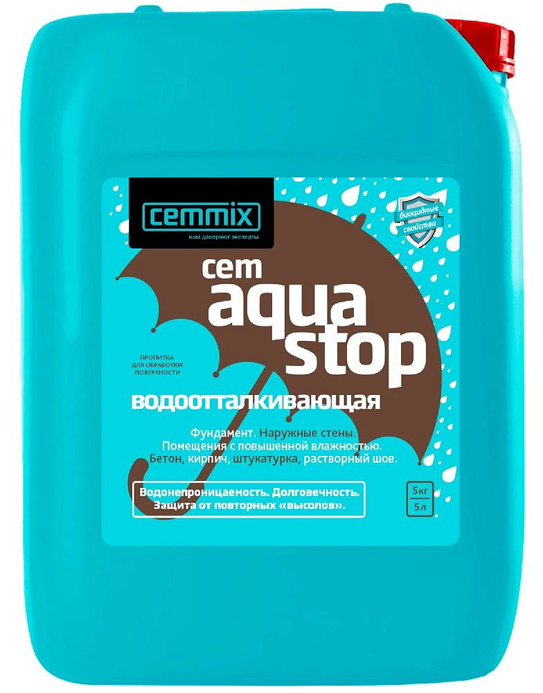 CEMMIX СемАкваСтоп пропитка водоотталкивающая (5л) — в интернет-магазине «Ремонт 3000»