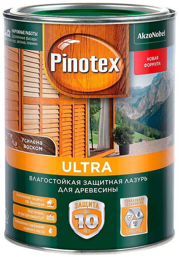 ПИНОТЕКС Ультра антисептик высокоустойчивый тик (1л) — в интернет-магазине «Ремонт 3000»
