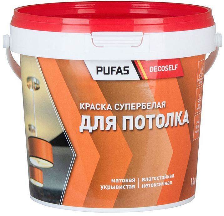 ДЕКОСЕЛФ краска в/д для потолков (1,4кг) — в интернет-магазине «Ремонт 3000»