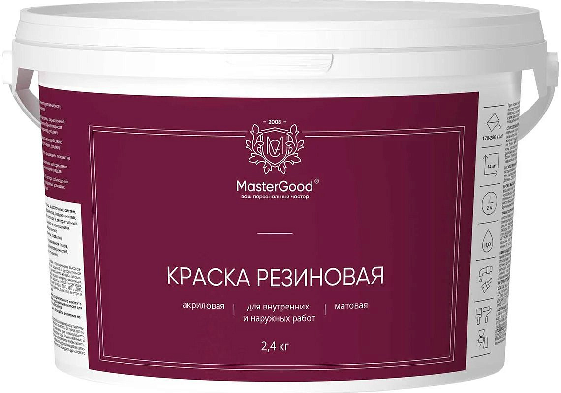 НЕОМИД Мастер Гуд краска резиновая (2,4кг) серая RAL7047 — в интернет-магазине «Ремонт 3000»