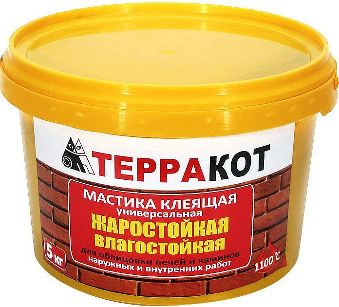 ТЕРРАКОТ мастика клеящая жаростойкая (5кг) — в интернет-магазине «Ремонт 3000»