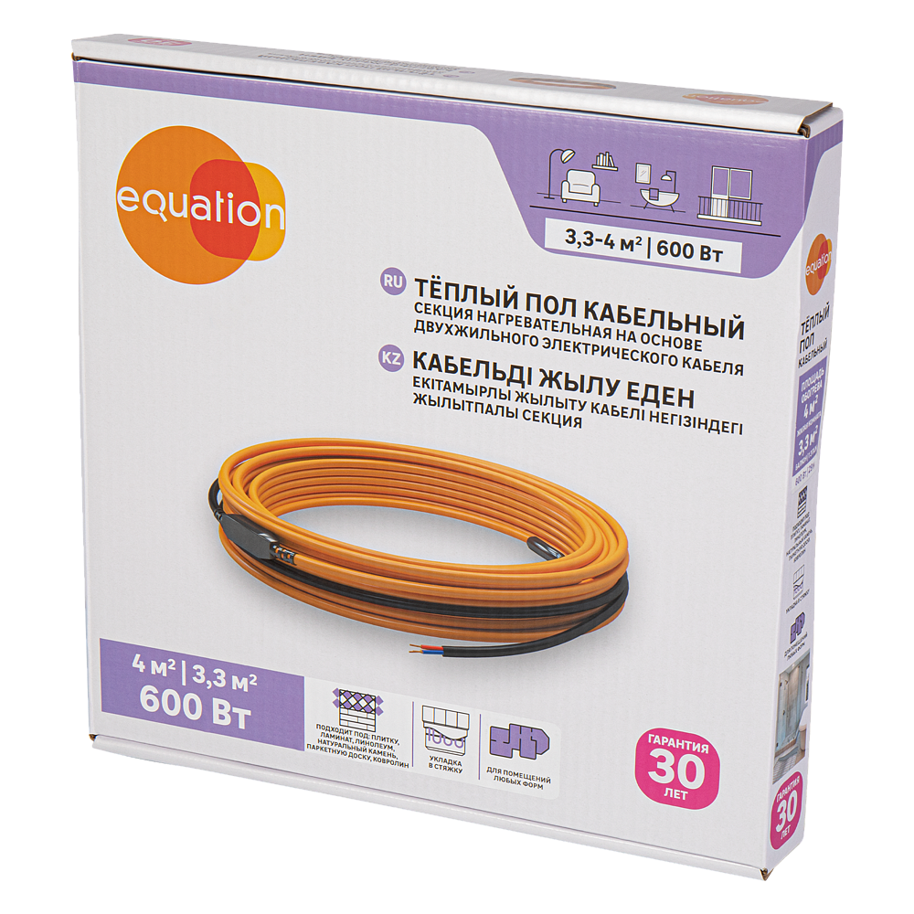 EQUATION кабель нагревательный 600 Вт/29м - 1 — в интернет-магазине «Ремонт 3000»
