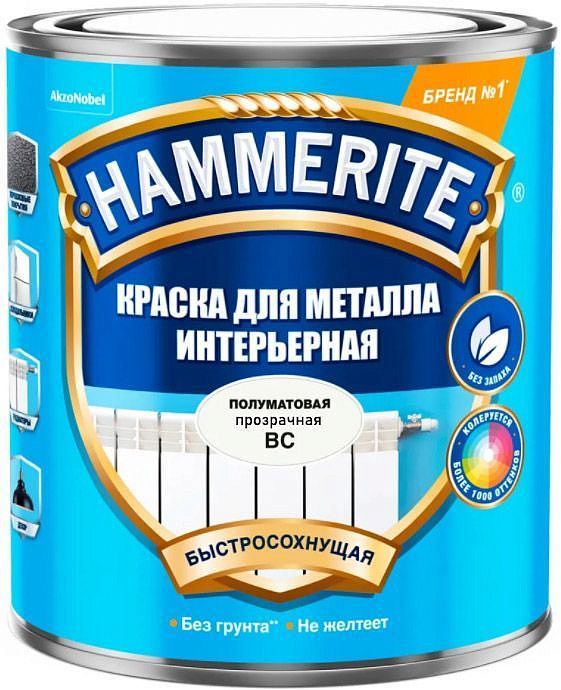 ТОПГРЕЙД / ХАММЕРАЙТ краска для металла интерьерная под колеровку база BC прозрачная (900мл) — в интернет-магазине «Ремонт 3000»