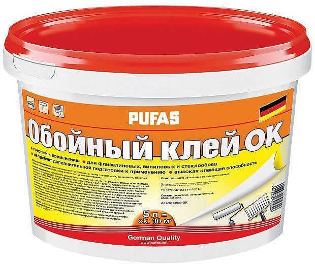 ПУФАС клей готовый для стеклообоев (5кг) — в интернет-магазине «Ремонт 3000»
