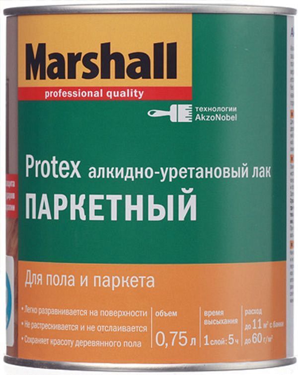 МАРШАЛЛ Protex лак паркетный матовый (0,75л) — в интернет-магазине «Ремонт 3000»
