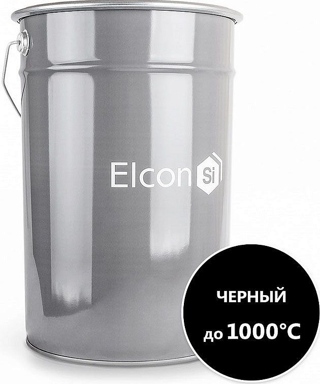 ЭЛКОН Макс Терм эмаль термостойкая черная (25кг) — в интернет-магазине «Ремонт 3000»