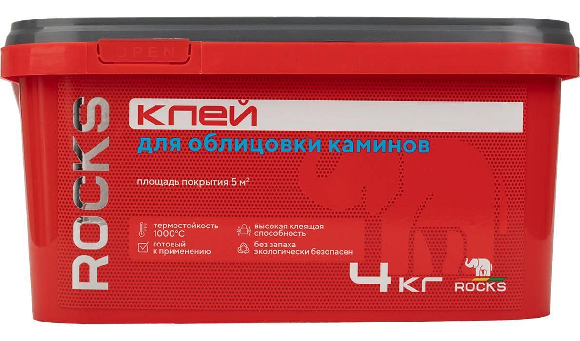 РОКС клей для облицовки каминов (4кг) — в интернет-магазине «Ремонт 3000»