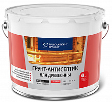ЯРОСЛАВСКИЕ КРАСКИ грунтовка по дереву антисептическая алкидная бесцветная (9л) — в интернет-магазине «Ремонт 3000»