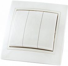 ТАЙМЫР SQ1814-0003 выключатель трехклавишный с/у белый — в интернет-магазине «Ремонт 3000»