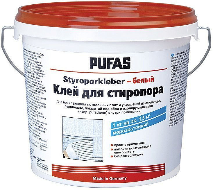 ПУФАС клей для плит из стиропора (4кг) — в интернет-магазине «Ремонт 3000»