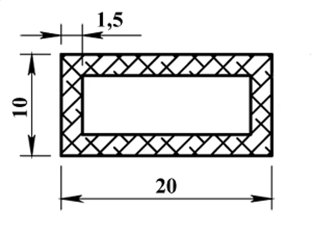 Труба профильная прямоугольная 20x10x1.5 алюминиевая (2м) - 5 — в интернет-магазине «Ремонт 3000»