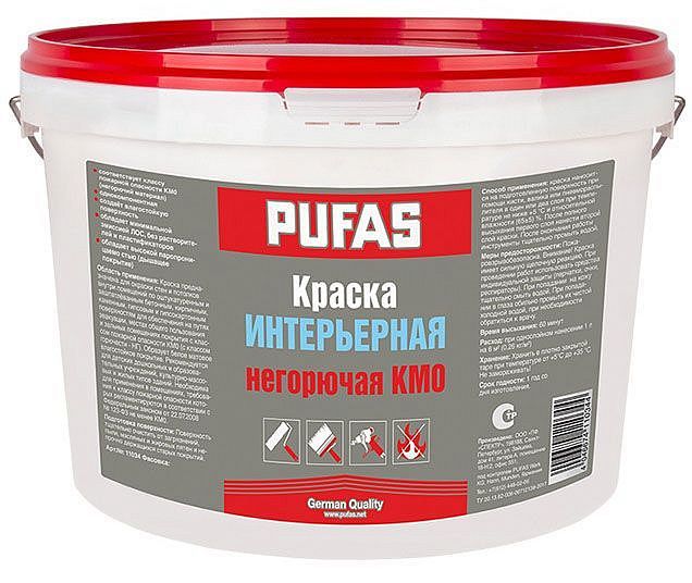 ПУФАС КМ0 Краска интерьерная негорючая (1л) образец - 1 — в интернет-магазине «Ремонт 3000»