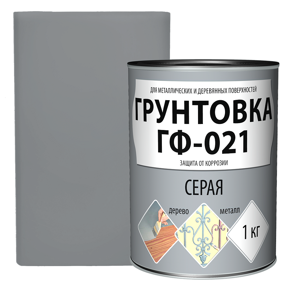 ЭМПИЛС грунтовка ГФ-021 серая (1кг) - 1 — в интернет-магазине «Ремонт 3000»