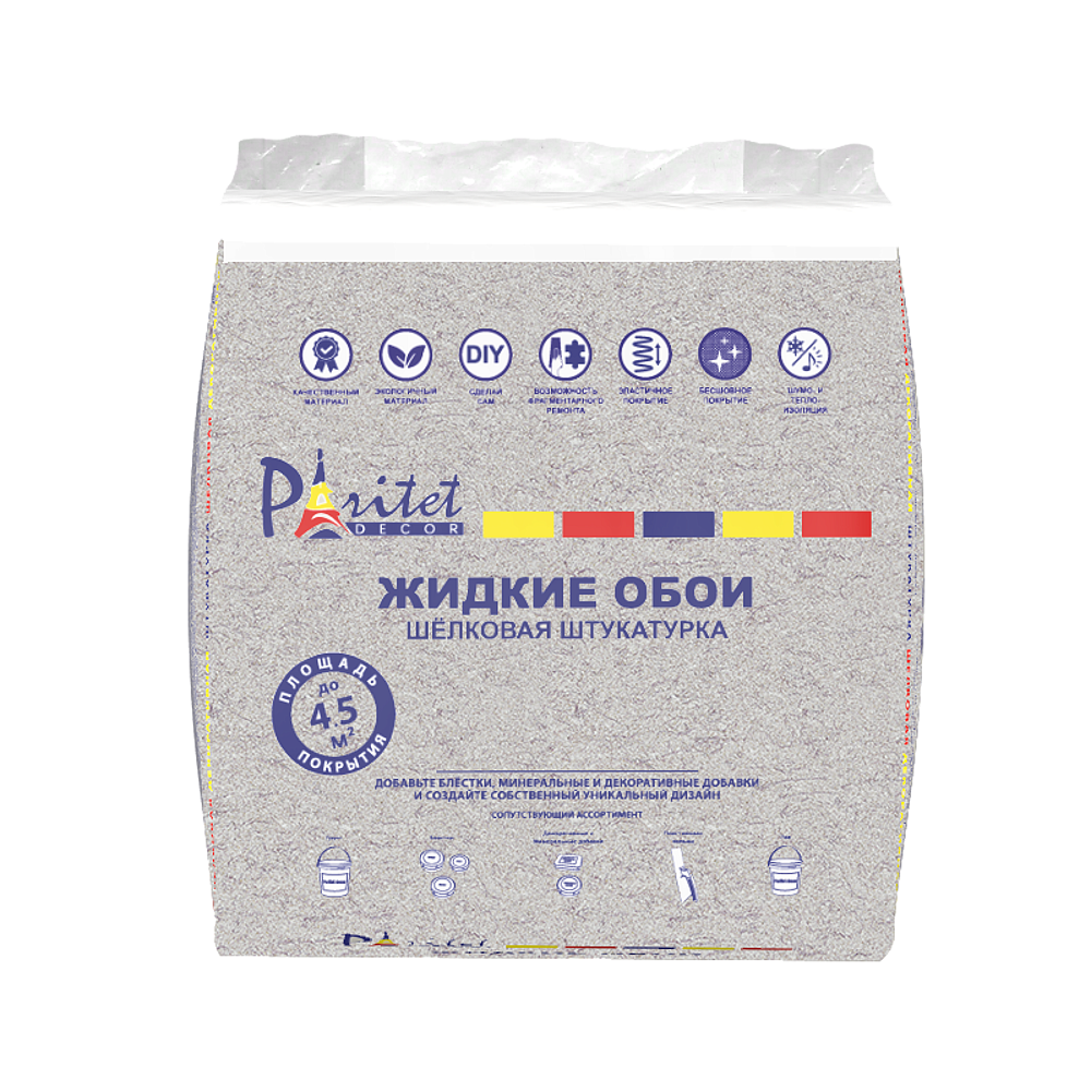 ПАРИТЕТ B55 жидкие обои гладкие сиреневые (1л) - 1 — в интернет-магазине «Ремонт 3000»