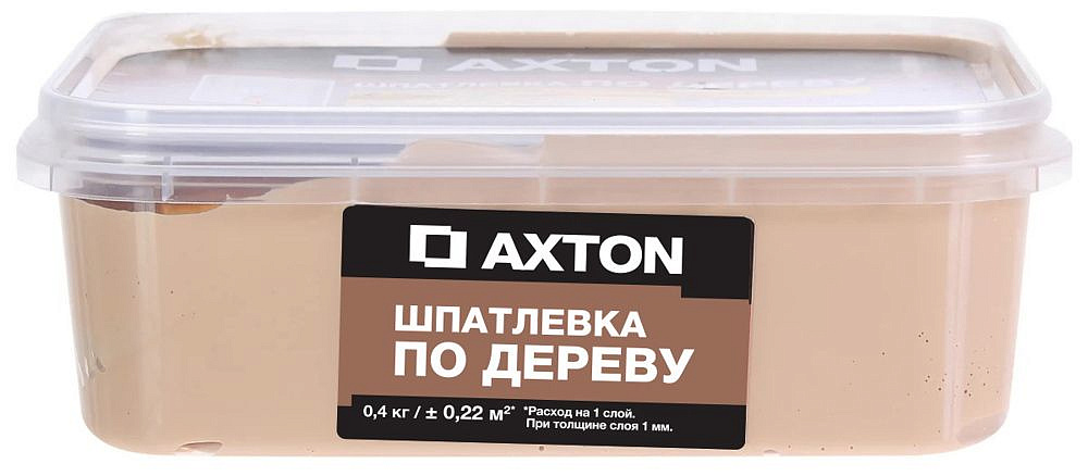 АКСТОН шпаклёвка для дерева белое масло (0,4кг) — в интернет-магазине «Ремонт 3000»