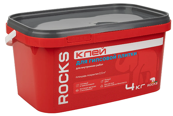 РОКС клей для гипсовой плитки (4кг) - 3 — в интернет-магазине «Ремонт 3000»