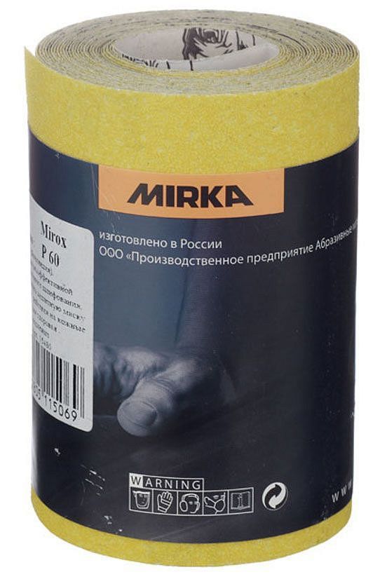 МИРКА МИРОКС бумага наждачная Р60 115х5000мм ( рул. 0,57 кв.м.) — в интернет-магазине «Ремонт 3000»
