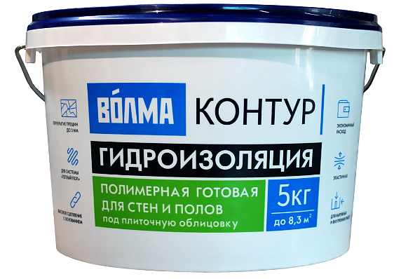 ВОЛМА Контур гидроизоляция полимерная (5кг) — в интернет-магазине «Ремонт 3000»
