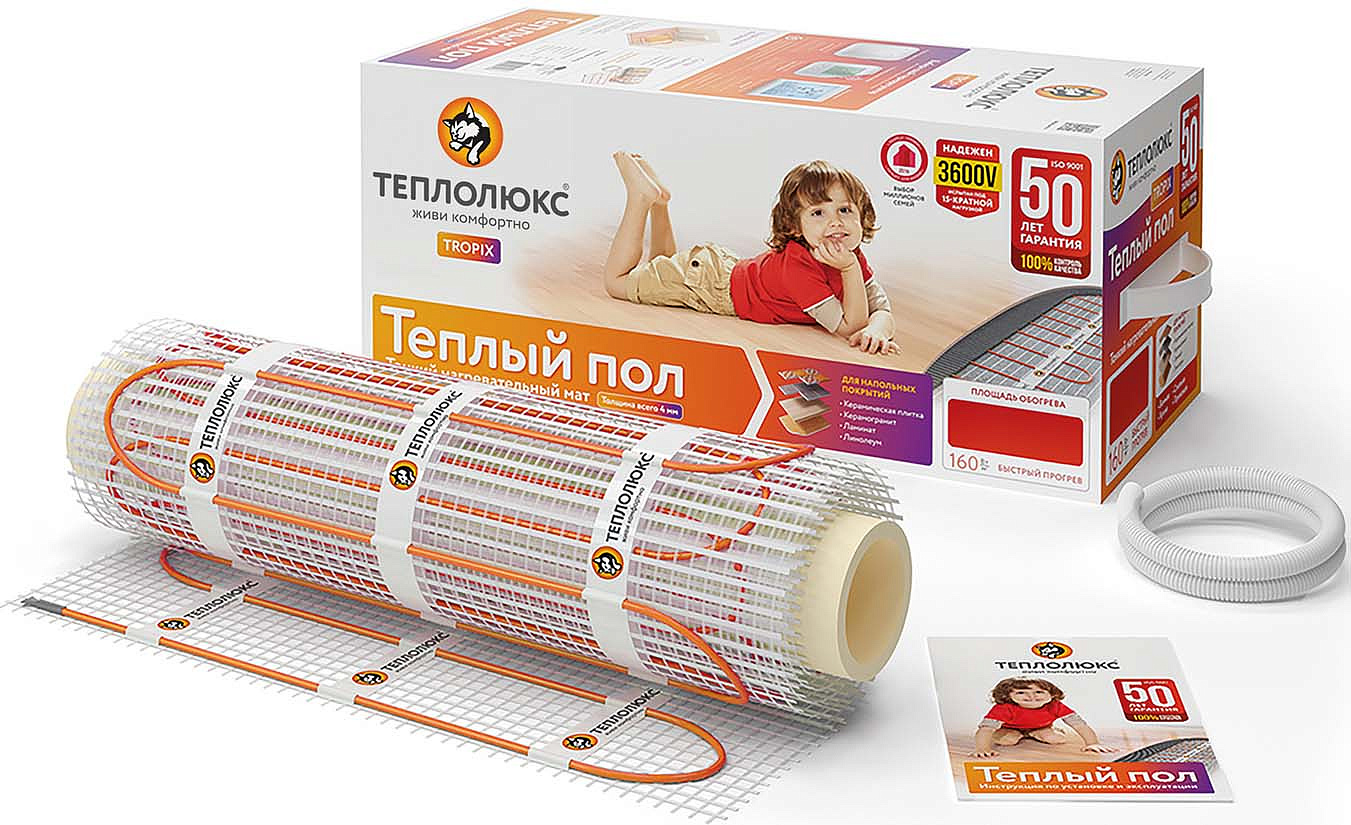ТЕПЛОЛЮКС Тропик мат нагревательный 960 Вт/6 кв.м — в интернет-магазине «Ремонт 3000»