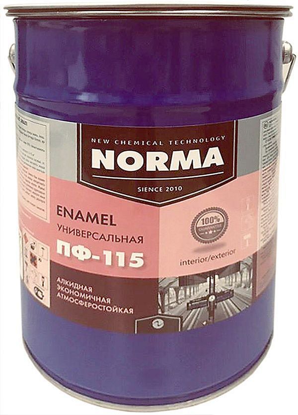 NORMA эмаль ПФ-115 красная глянцевая (25кг) ТУ — в интернет-магазине «Ремонт 3000»