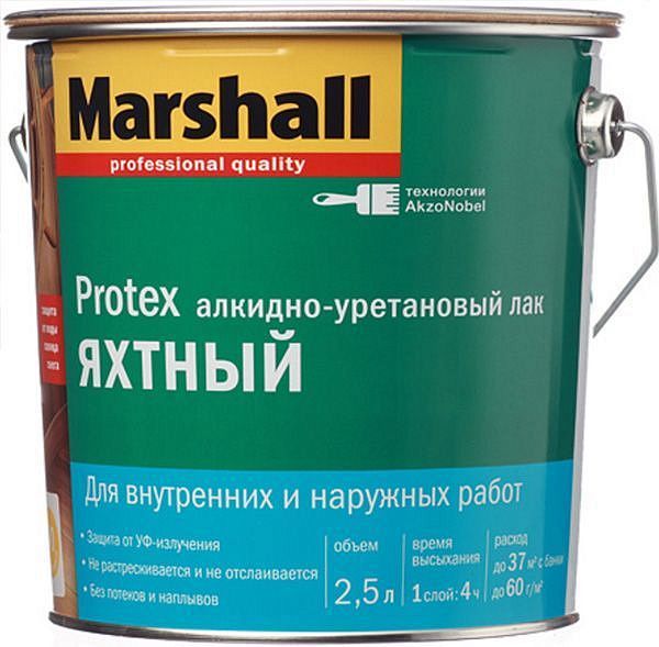 МАРШАЛЛ Protex лак яхтный глянцевый (2,5л) — в интернет-магазине «Ремонт 3000»
