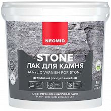НЕОМИД Stone лак акриловый полуглянцевый для камня бесцветный (5л) — в интернет-магазине «Ремонт 3000»