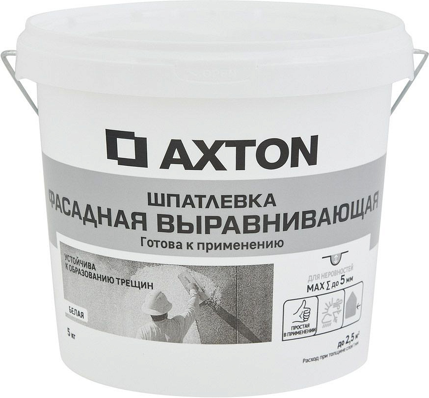 АКСТОН шпатлевка фасадная (5кг) — в интернет-магазине «Ремонт 3000»