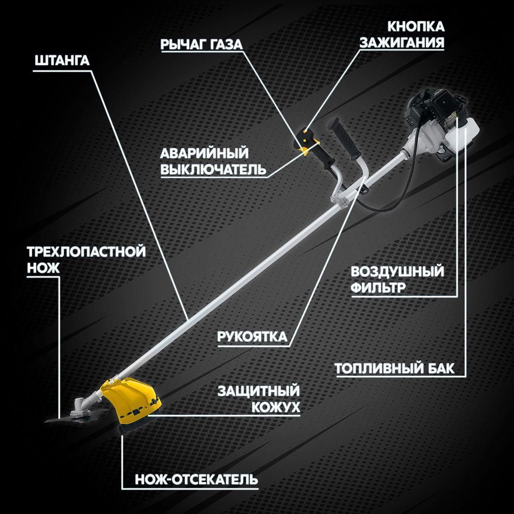 FORTE TOOLS MB52/3 триммер бензиновый 2.2л.с. - 14 — в интернет-магазине «Ремонт 3000»