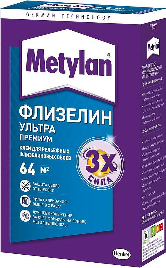 МЕТИЛАН Флизелин Ультра Премиум клей обойный (500г) — в интернет-магазине «Ремонт 3000»