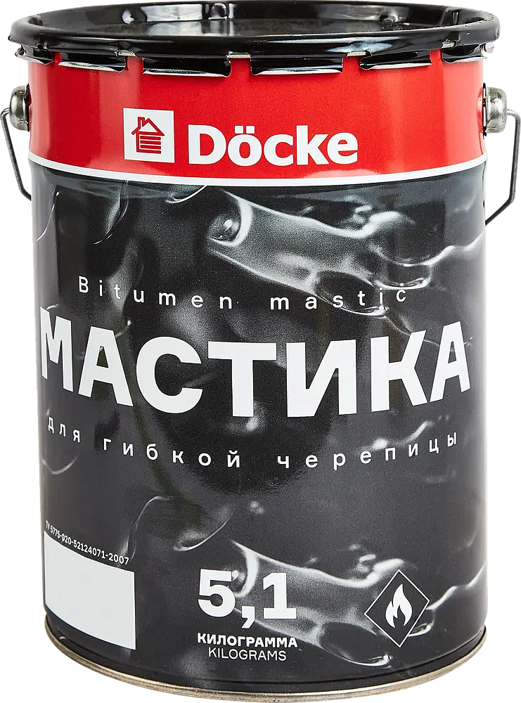 DÖCKE Мастика битумная для гибкой черепицы (5л) — в интернет-магазине «Ремонт 3000»