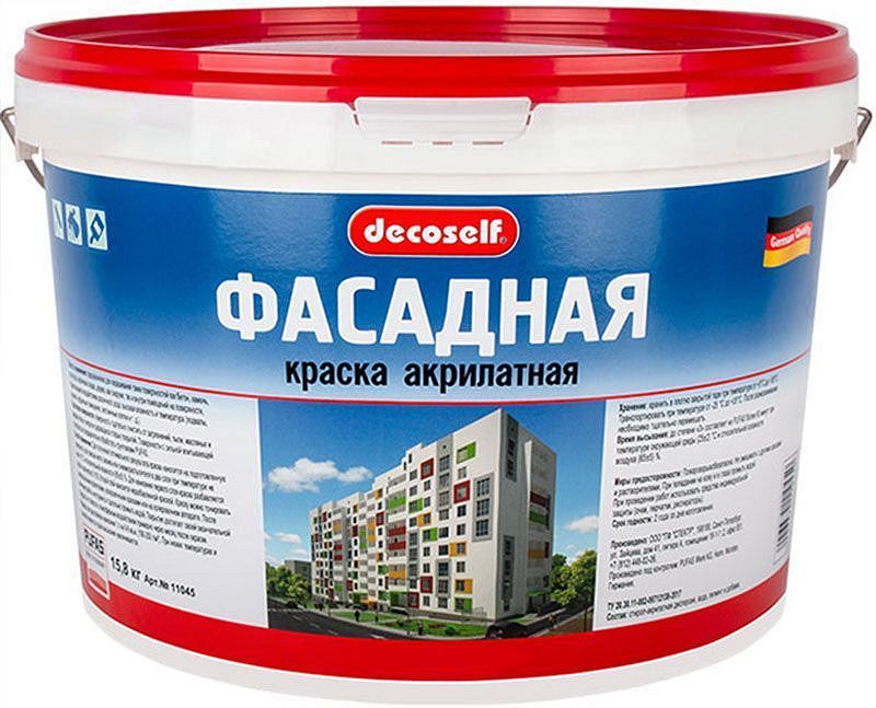 ДЕКОСЕЛФ Фасадная база D прозрачная краска (1л) — в интернет-магазине «Ремонт 3000»
