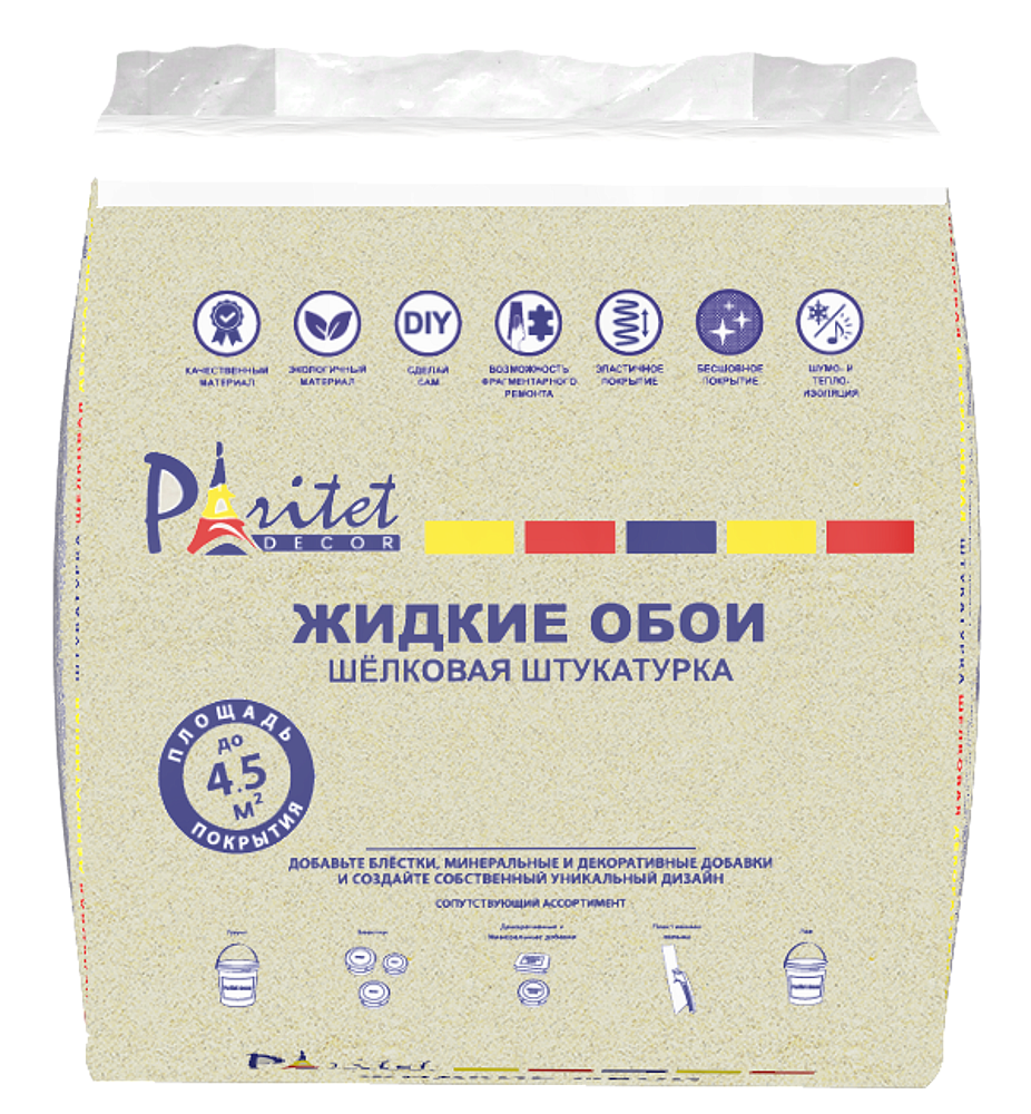 ПАРИТЕТ B53 жидкие обои гладкие бежевые (1л) - 1 — в интернет-магазине «Ремонт 3000»