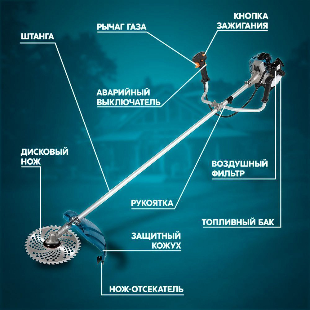ОАЗИС TB-2900N триммер бензиновый 3.8л.с. - 12 — в интернет-магазине «Ремонт 3000»