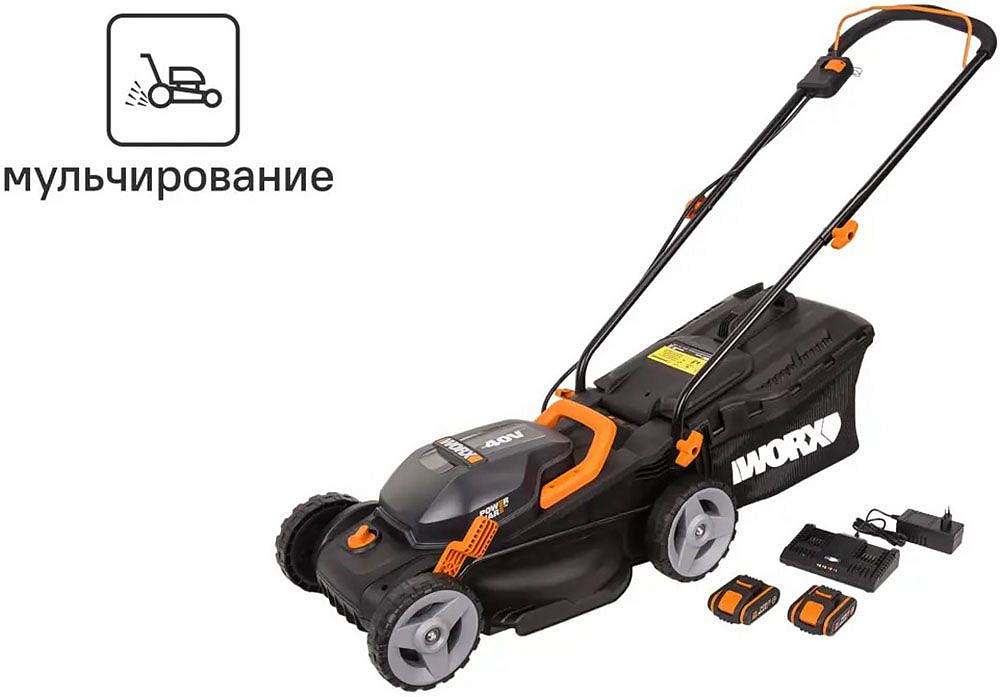 ВОРКС WP770E газонокосилка аккумуляторная 340мм (40В) - 1 — в интернет-магазине «Ремонт 3000»