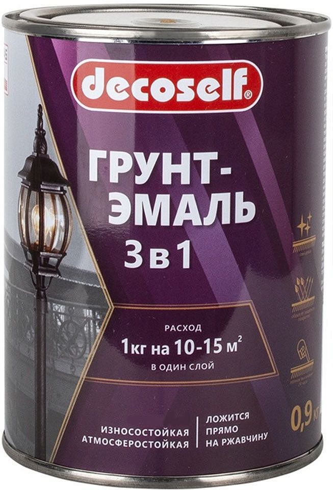 ДЕКОСЕЛФ грунт-эмаль голубая (0,9кг) матовая — в интернет-магазине «Ремонт 3000»