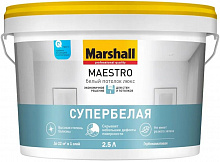 МАСТЕРЛАЙН (МАРШАЛЛ) Маэстро Белый потолок люкс (2,5л) — в интернет-магазине «Ремонт 3000»