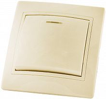 ТАЙМЫР SQ1814-0104 выключатель одноклавишный с/у с индикатором слоновая кость  — в интернет-магазине «Ремонт 3000»