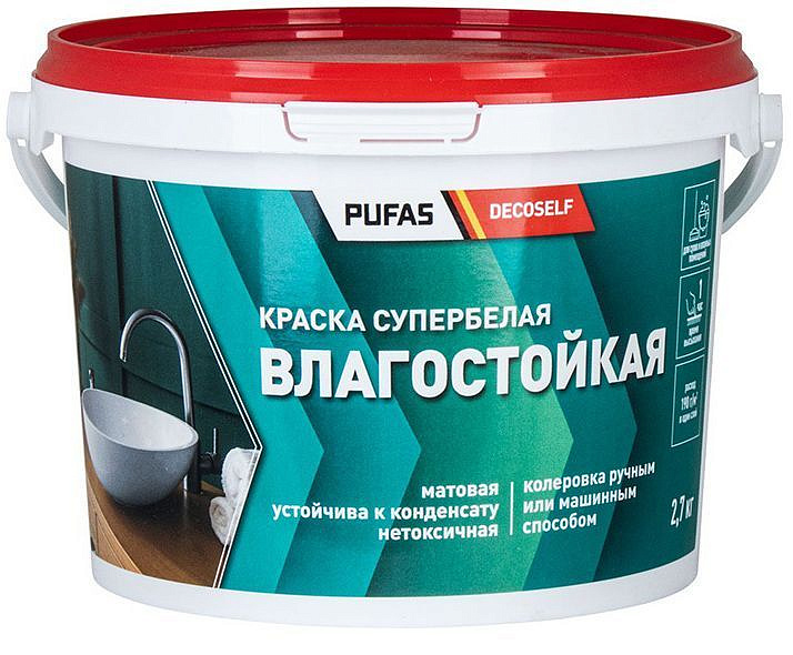 ДЕКОСЕЛФ краска в/д влагостойкая (2,7кг) — в интернет-магазине «Ремонт 3000»