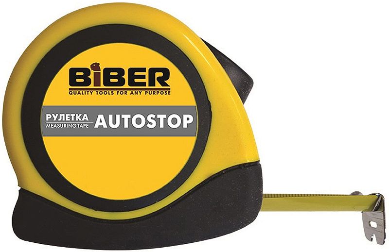 БИБЕР 40071 Рулетка Autostop 3мх16мм — в интернет-магазине «Ремонт 3000»