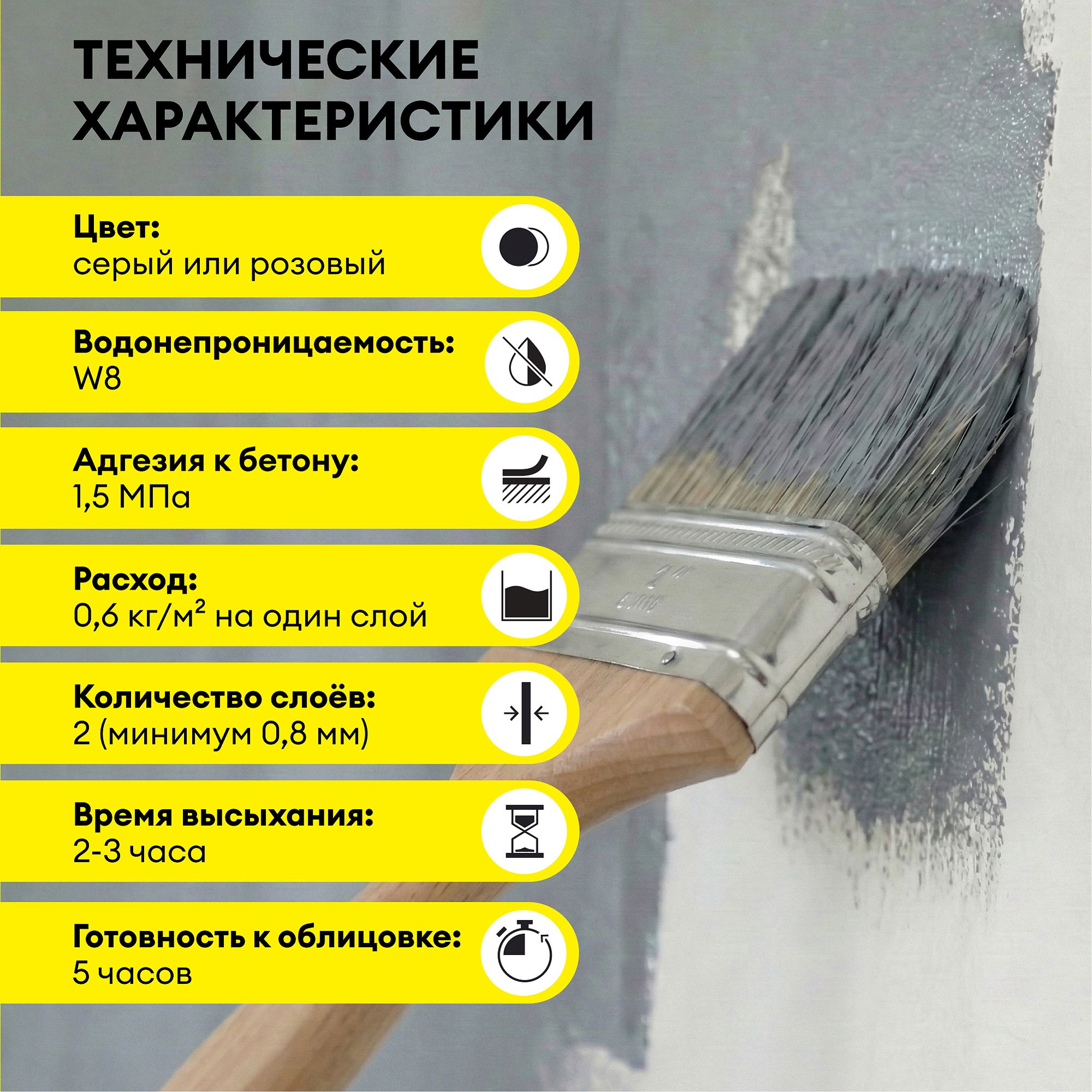 ВЕТОНИТ Тек 822 мастика акриловая гидроизоляционная (4кг) серая - 7 — в интернет-магазине «Ремонт 3000»