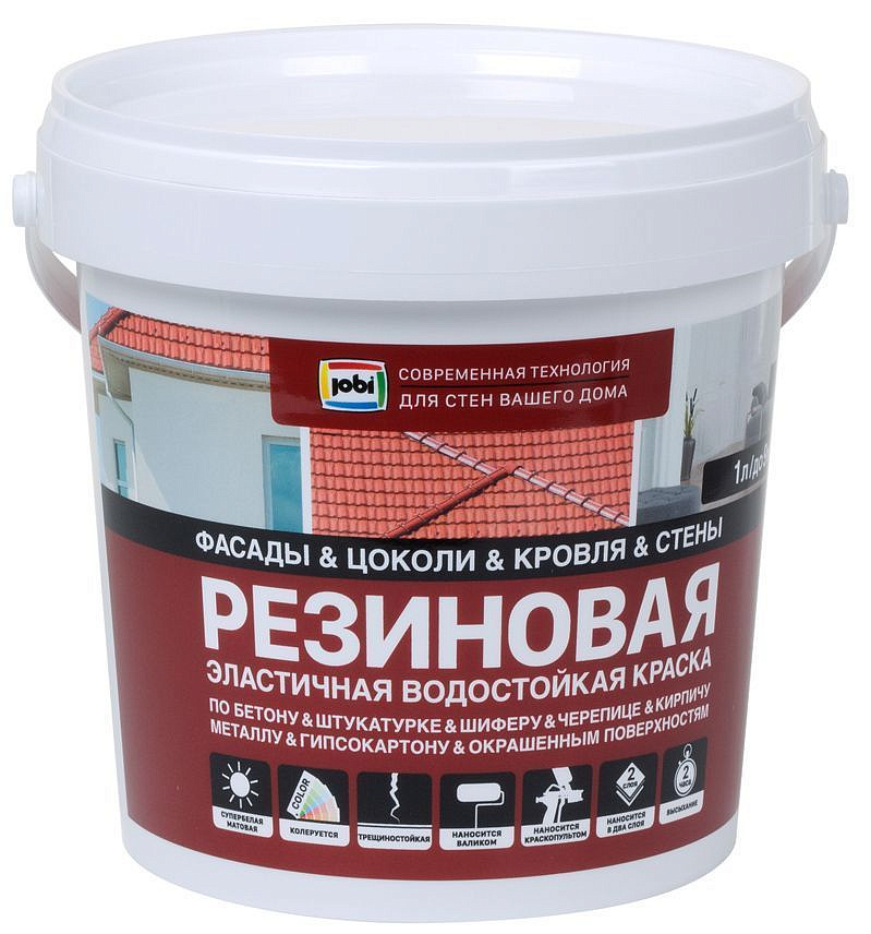 ДЖОБИ база А белая краска резиновая (5л) — в интернет-магазине «Ремонт 3000»