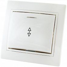 ТАЙМЫР SQ1814-0008 переключатель одноклавишный с/у с индикатором белый — в интернет-магазине «Ремонт 3000»