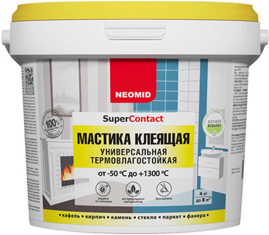 НЕОМИД СуперКонтакт мастика клеящая термостойкая (4кг) — в интернет-магазине «Ремонт 3000»