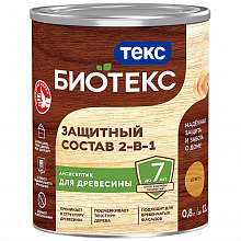ТЕКС Биотекс антисептик декоративная пропитка по дереву орегон (0,8л) — в интернет-магазине «Ремонт 3000»